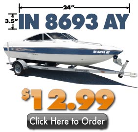 Large boat registration for large boats and watercraft.